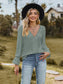 V-Neck Flounce Sleeve Blouse nicholesgifts