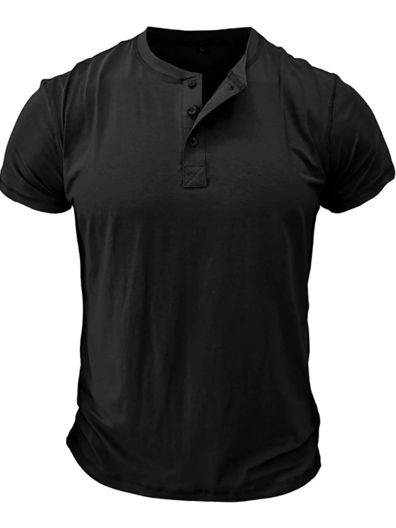 Men's Classic Henley Short Sleeve Polo T-Shirt NicholesGifts