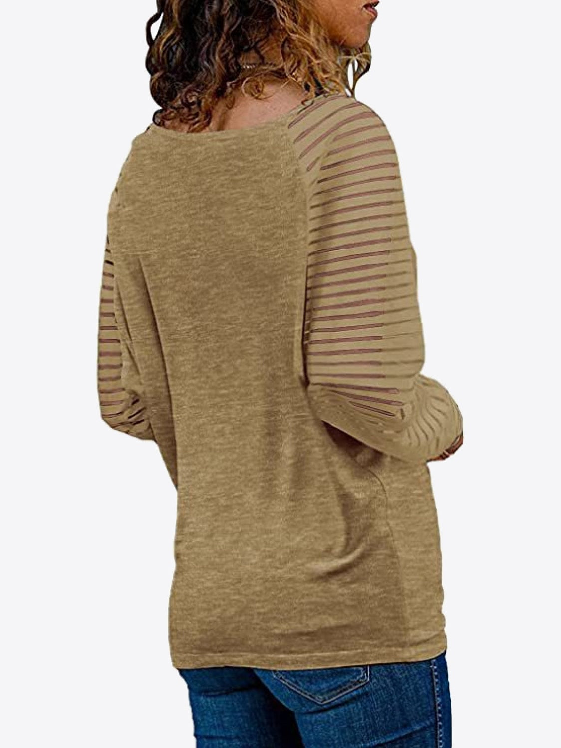 V-Neck Long Raglan Sleeve Top nicholesgifts