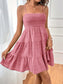Women Smocked Tiered Sleeveless Mini Summer Dress nicholesgifts