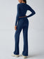 Round Neck Long Sleeve Top and Pants Set nicholesgifts