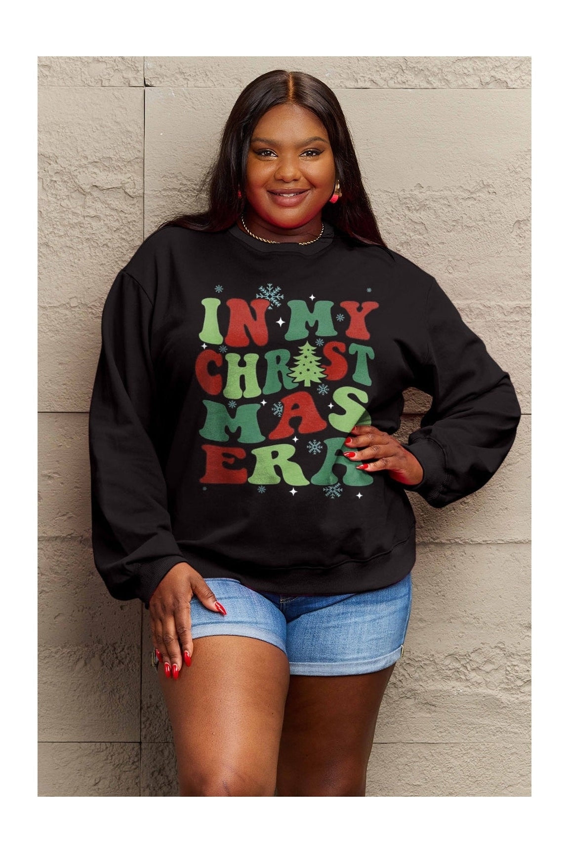 Simply Love Full Size IN MY CHRISTMAS ERA Long Sleeve Sweatshirt nicholesgifts