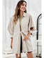 Women Tie Front Collared Neck Cutout Shacket nicholesgifts