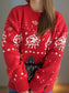 Christmas Element Round Neck Long Sleeve Sweater nicholesgifts