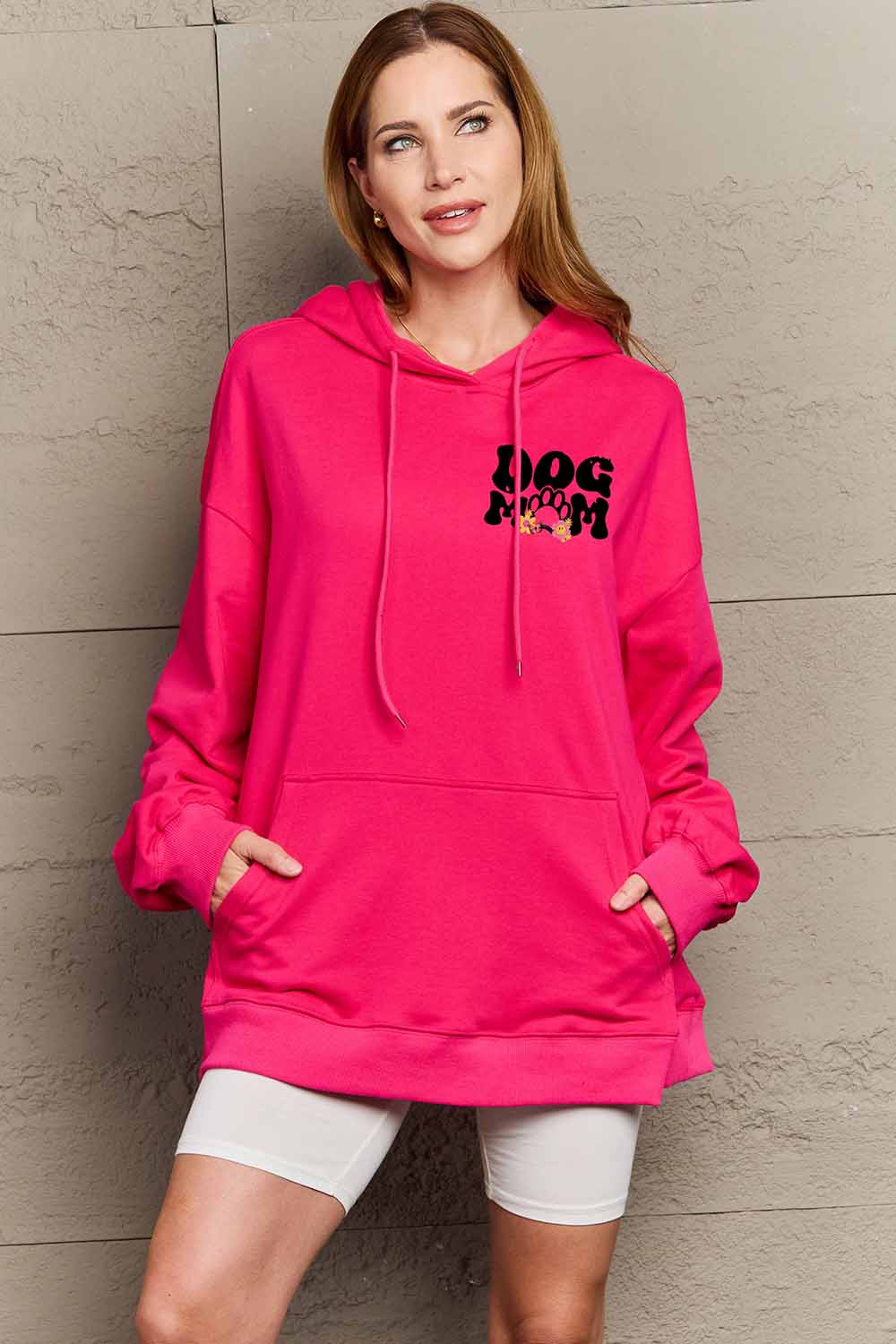 Simply Love Simply Love Full Size DOG MOM Graphic Hoodie nicholesgifts