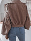 NicholesGifts Women Lantern Sleeve Cropped Corduroy Jacket nicholesgifts