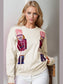 Women Double Take Full Size Nutcracker Sequin Long Sleeve Sweater nicholesgifts