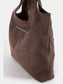 Fame Large Grommeted Suede Shoulder Bag nicholesgifts