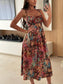 Striped Tie-Shoulder Midi Dress nicholesgifts