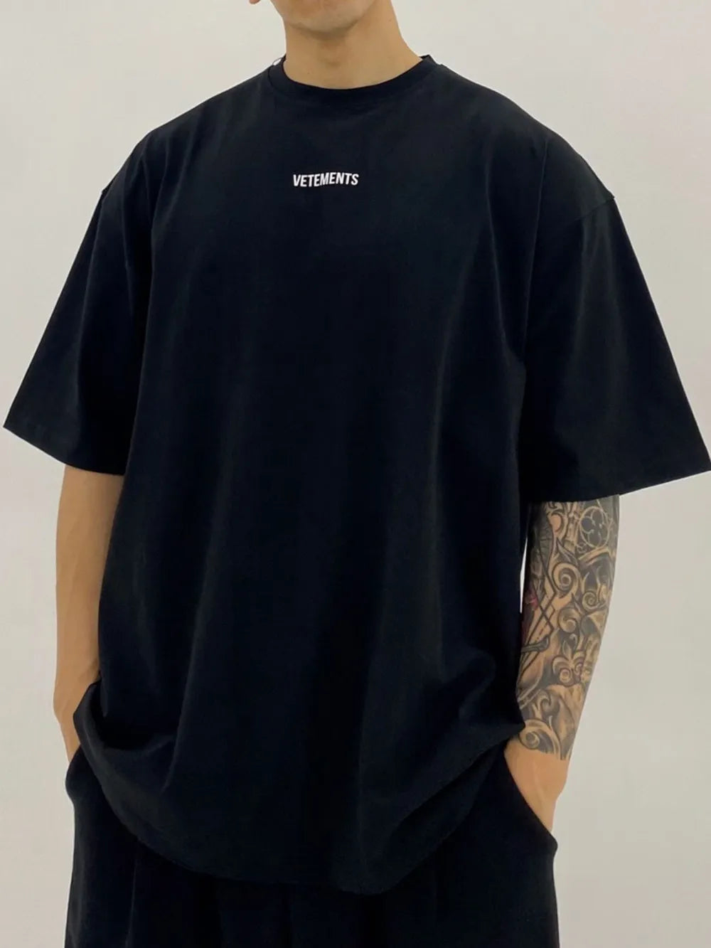 Men's Plus Size Round Neck Half Sleeve T-Shirt Trendsi