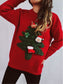 Christmas Tree Round Neck Long Sleeve Sweater nicholesgifts