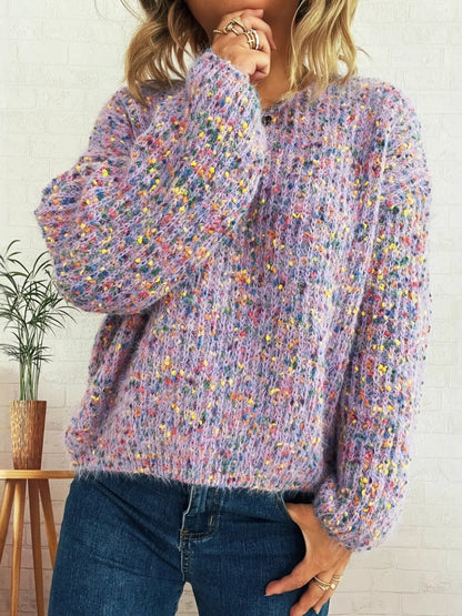 Colorful Long Sleeve Sweater nicholesgifts
