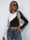 Ivy Lane Cropped Contrast Color Round Neck Short Sleeve Tee nicholesgifts