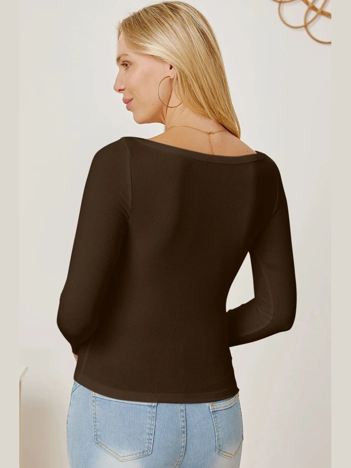 Square Neck Long Sleeve T-Shirt NicholesGifts