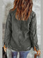 Distressed Raw Hem Snap Down Denim Jacket nicholesgifts