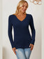 Basic Bae Full Size Ribbed V-Neck Long Sleeve T-Shirt nicholesgifts