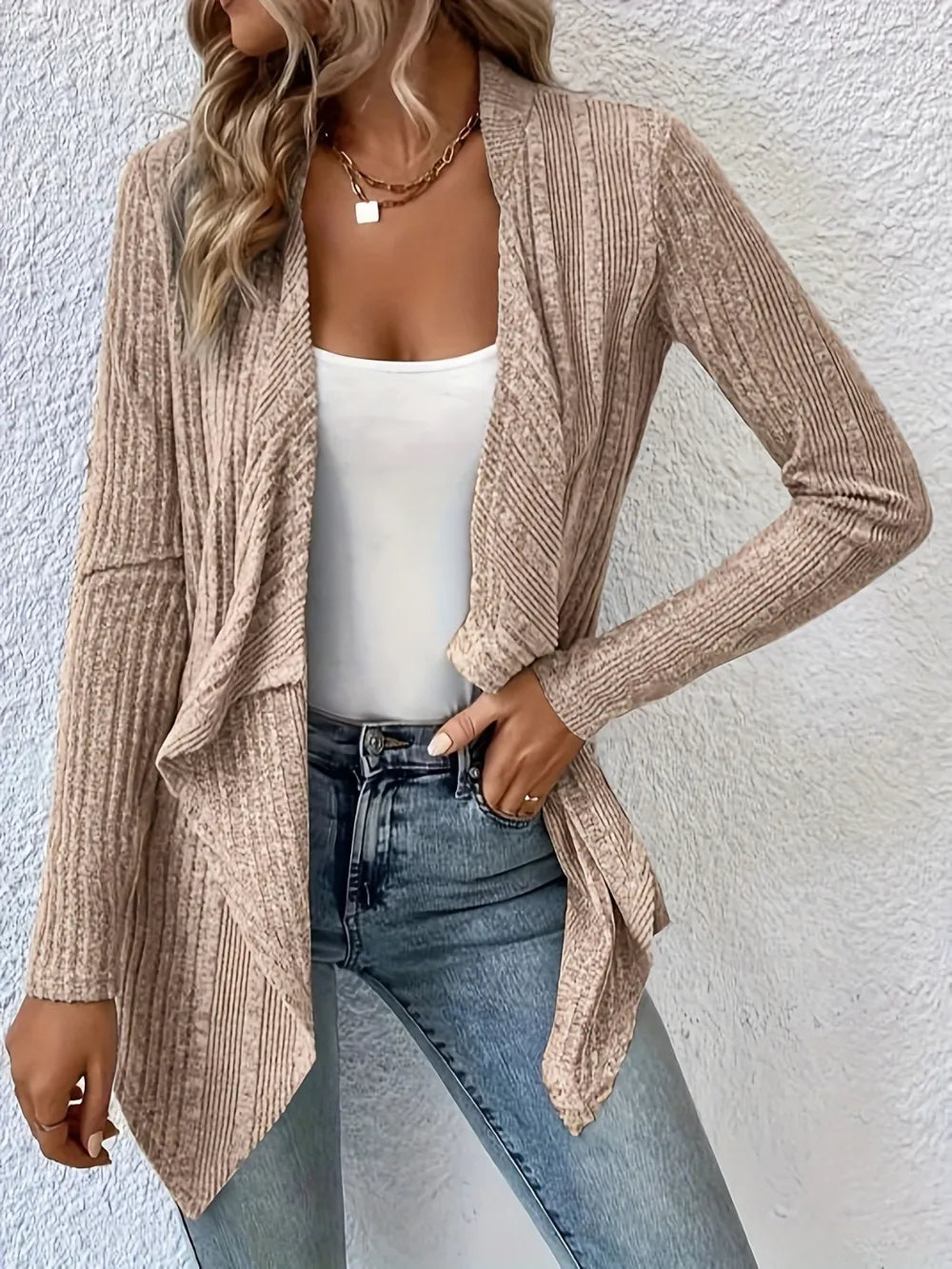 Open Front Long Sleeve Cardigan nicholesgifts