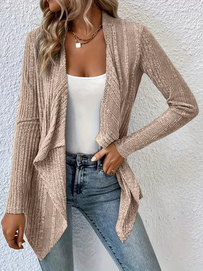 Open Front Long Sleeve Cardigan nicholesgifts