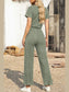 Ribbed Short Sleeve Wide Leg Jumpsuit nicholesgifts
