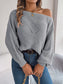 Openwork Long Sleeve Sweater nicholesgifts