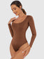 Full Size Scoop Neck Long Sleeve Bodysuit nicholesgifts