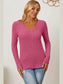 Basic Bae Full Size Ribbed V-Neck Long Sleeve T-Shirt nicholesgifts