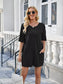 Lovelet Backless Pocketed Round Neck Half Sleeve Romper nicholesgifts