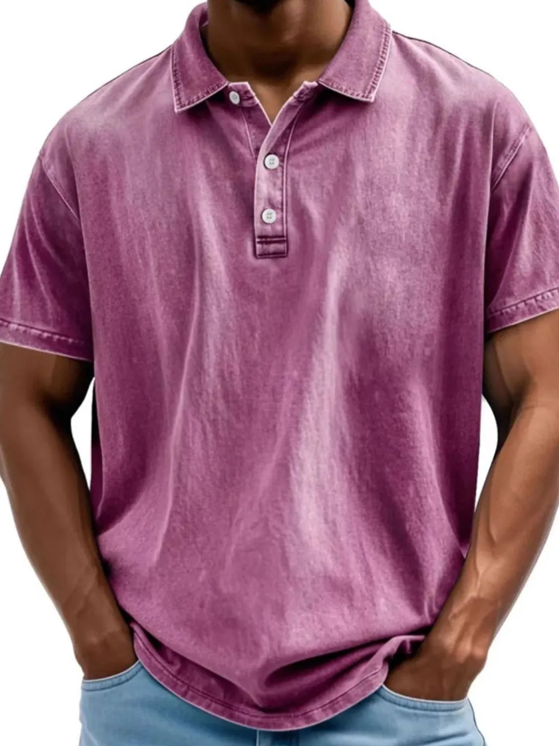 Men's Full Size Collared Neck Short Sleeve Polo Plus Size NicholesGifts