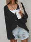 Openwork Button Front Cardigan nicholesgifts