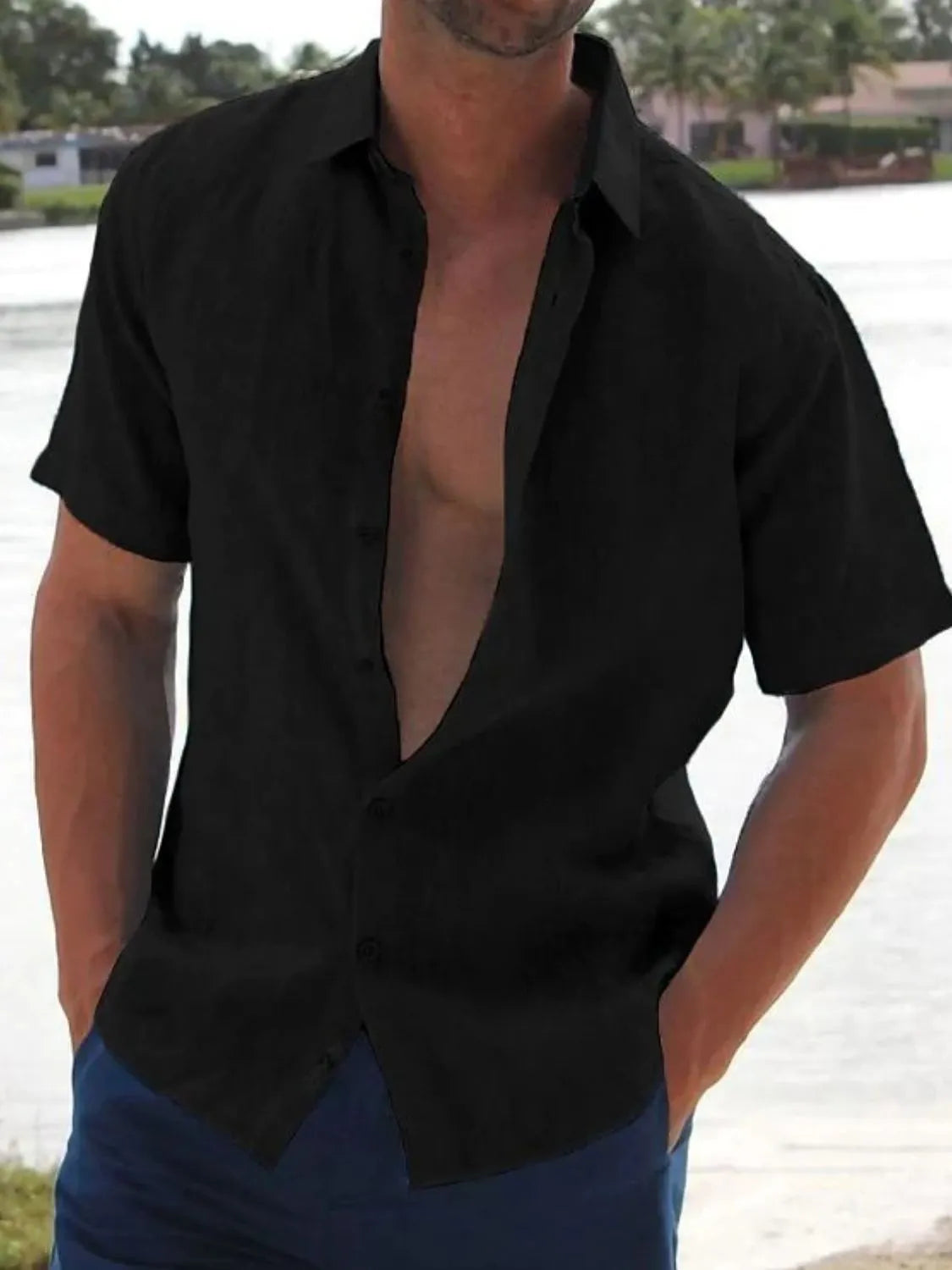 Men's Full Size Button Up Short Sleeve Shirt Plus Size NicholesGifts