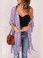 Openwork Open Front Cardigan with Fringes nicholesgifts