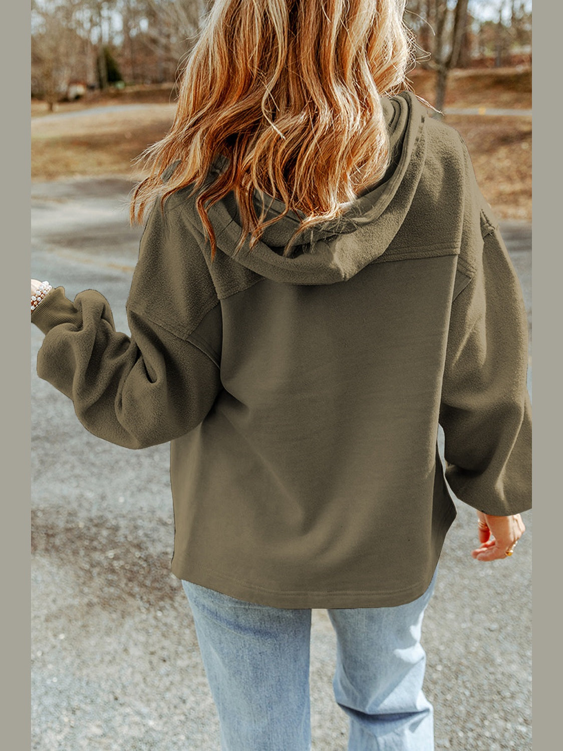 Zip-Up Drawstring Hooded Jacket nicholesgifts