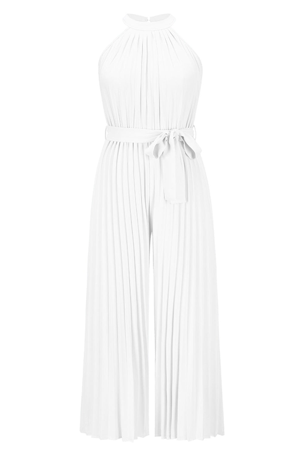 Cutout Tied Pleated Sleeveless Jumpsuit nicholesgifts