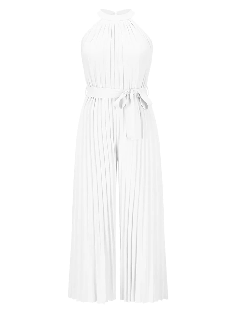 Cutout Tied Pleated Sleeveless Jumpsuit nicholesgifts