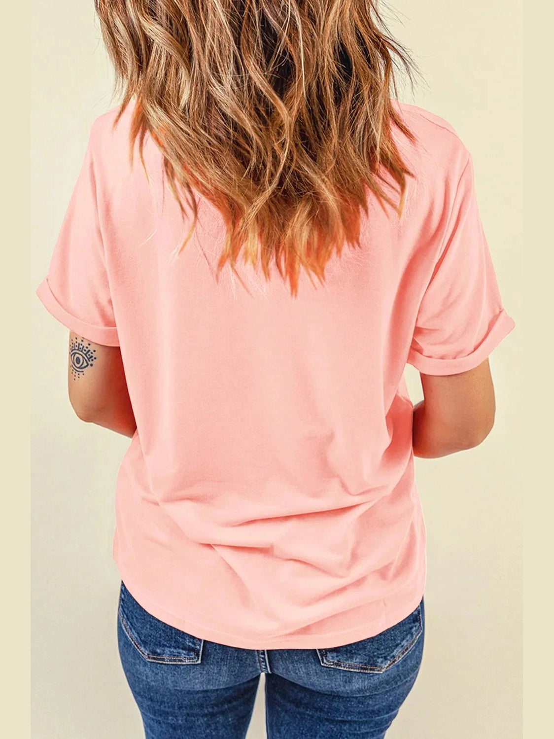 Sequin Bunny Round Neck Short Sleeve T-Shirt nicholesgifts