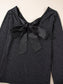 Women Bowknot V-Neck Long Sleeve Blouse nicholesgifts