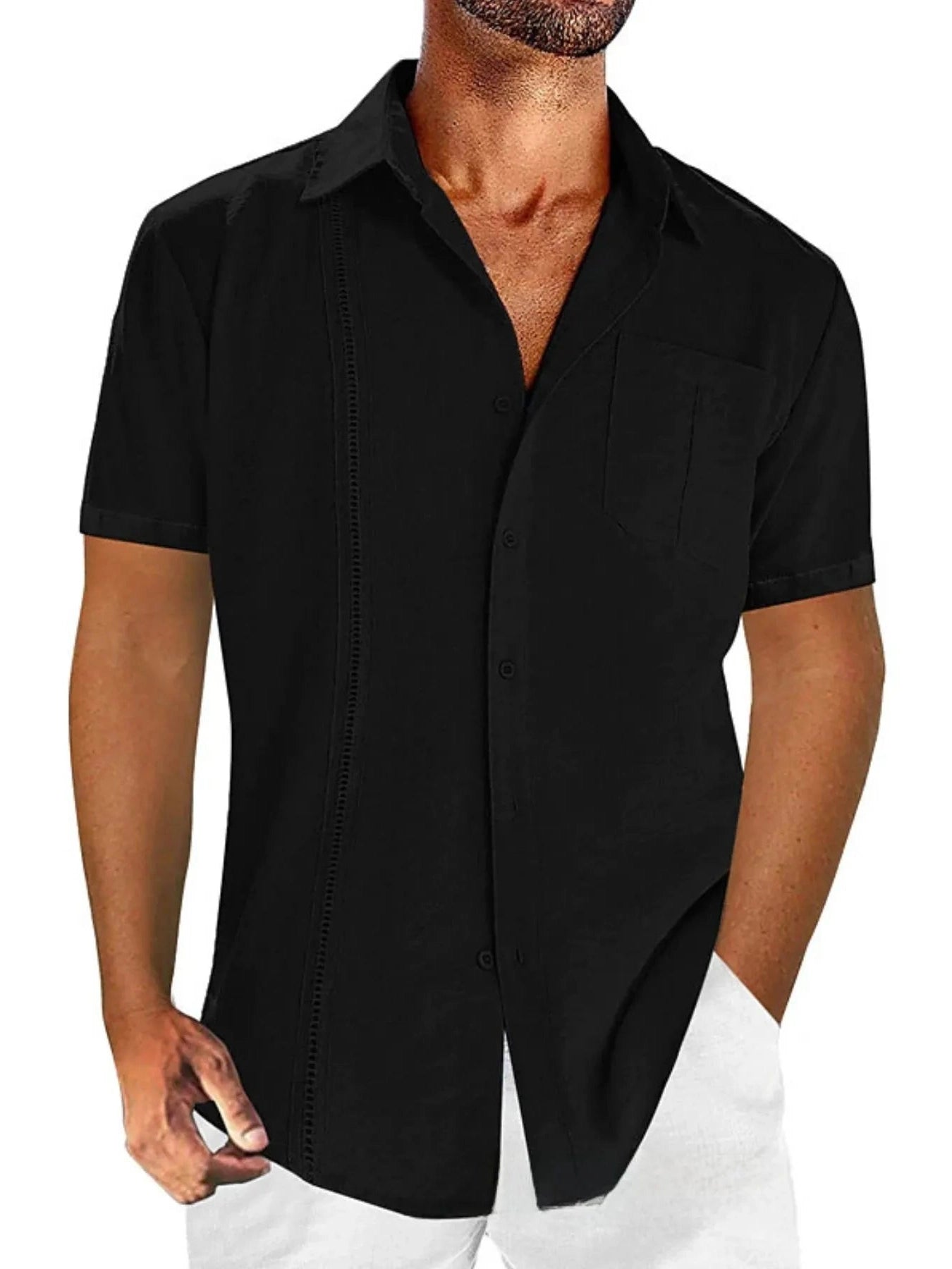 Men's Full Size Casual Short Sleeve Button Down Shirt Plus Size NicholesGifts