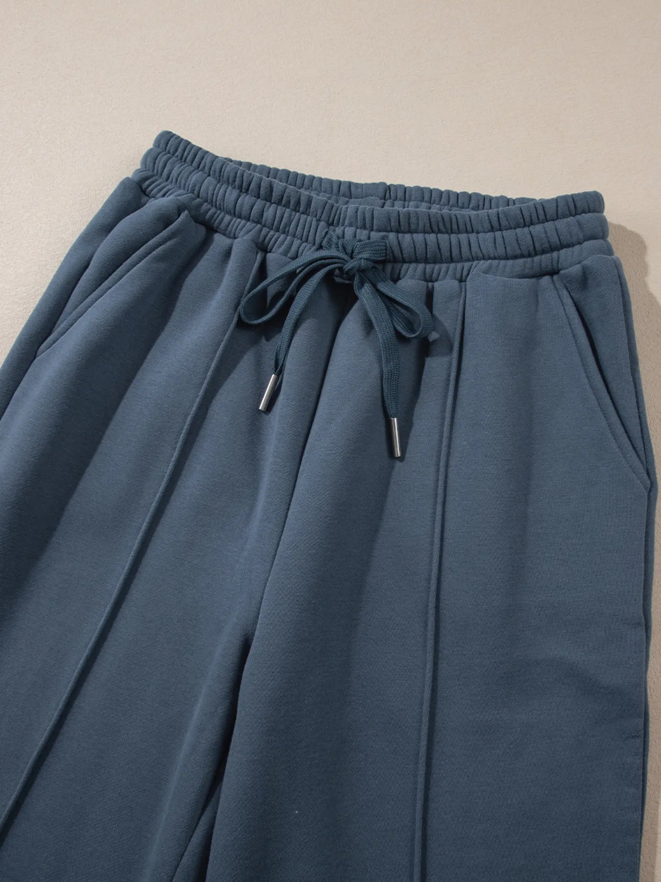 Collared Sweatshirt and High Waist Pants Active Set nicholesgifts