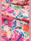 Women Ruffled Printed Tie Neck Cap Sleeve Blouse nicholesgifts