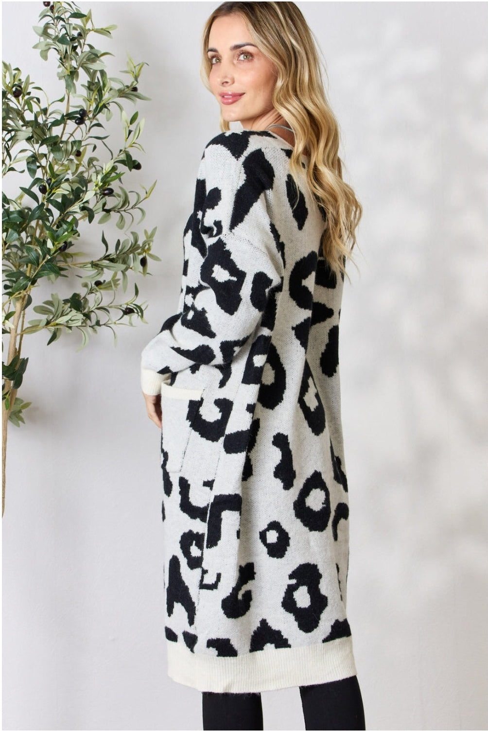 BiBi Leopard Open Front Cardigan nicholesgifts