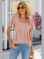 Women Eyelet Square Neck Flutter Sleeve Blouse nicholesgifts