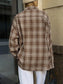 Pocketed Plaid Button Up Shacket nicholesgifts