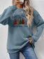 Christmas Tree Graphic Round Neck Sweatshirt nicholesgifts