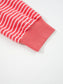 Striped Puff Sleeve Hoodie with Drawstring nicholesgifts