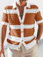 Men's Button Down Collared Neck Contrast Openwork Shirt nicholesgifts