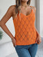 Openwork Scoop Neck Knit Vest nicholesgifts