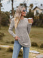 Ribbed Round Neck Long Sleeve Tee nicholesgifts