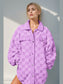 Women Double Take Button Up Fuzzy Checkered Shacket nicholesgifts