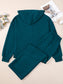 Waffled Textured Raw Edge Patchwork Top and Pants 2pcs Set nicholesgifts
