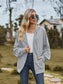 Zip Up Drawstring Long Sleeve Hooded Jacket nicholesgifts